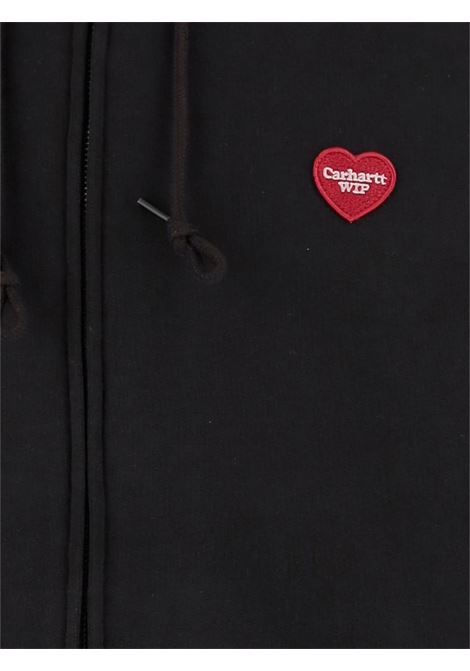 hooded heart ii hartt sweatshirt man black CARHARTT WIP | I03517689.XX